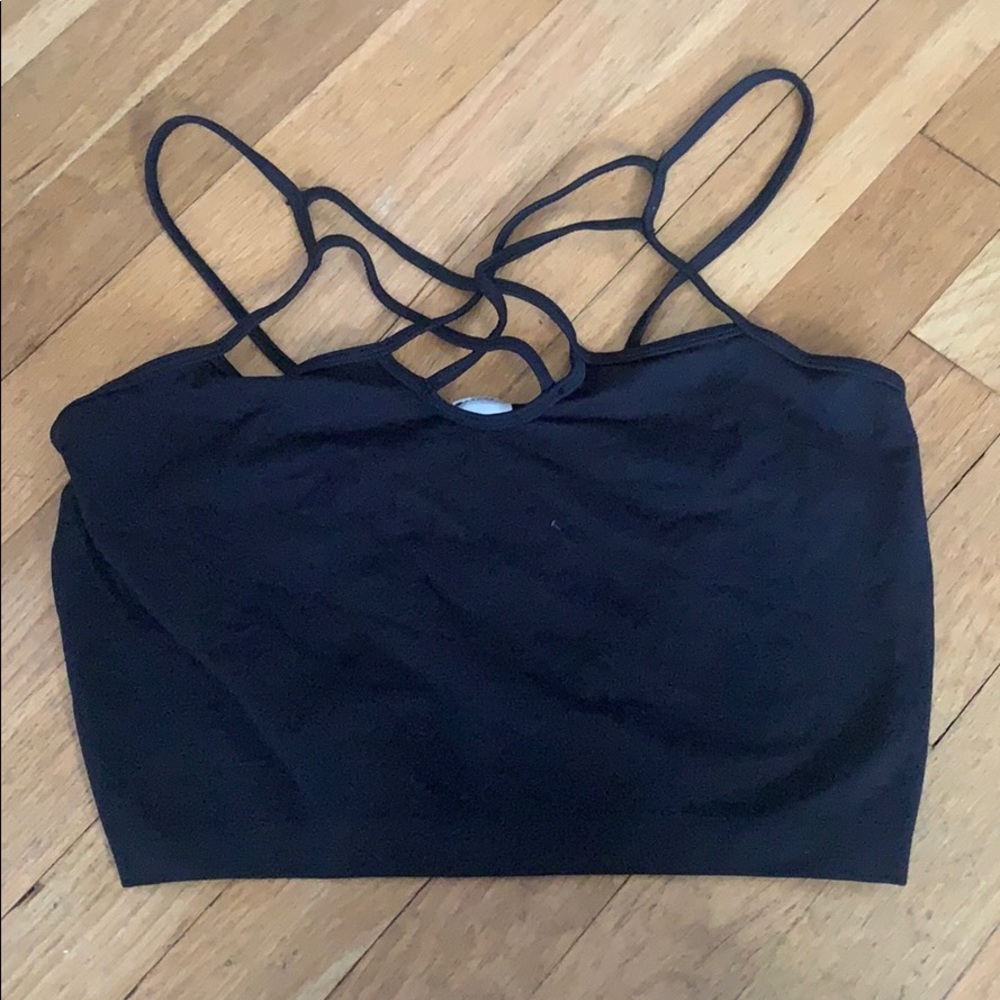 Strappy Black Crop Top